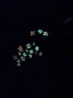 Abby's nails glowing