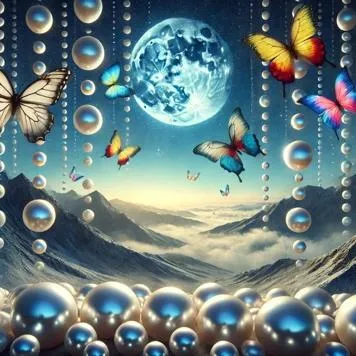 Lunar Butterfly Pearls — AI representation of my termination ketamine session
